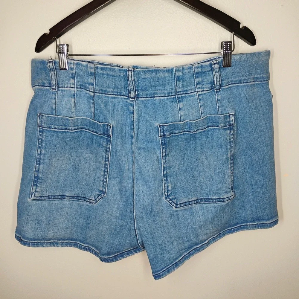 MAEVE ANTHROPOLOGIE The colette Shorts Denim Women Plus 18W Patch Pocket Stretch - Picture 3 of 9